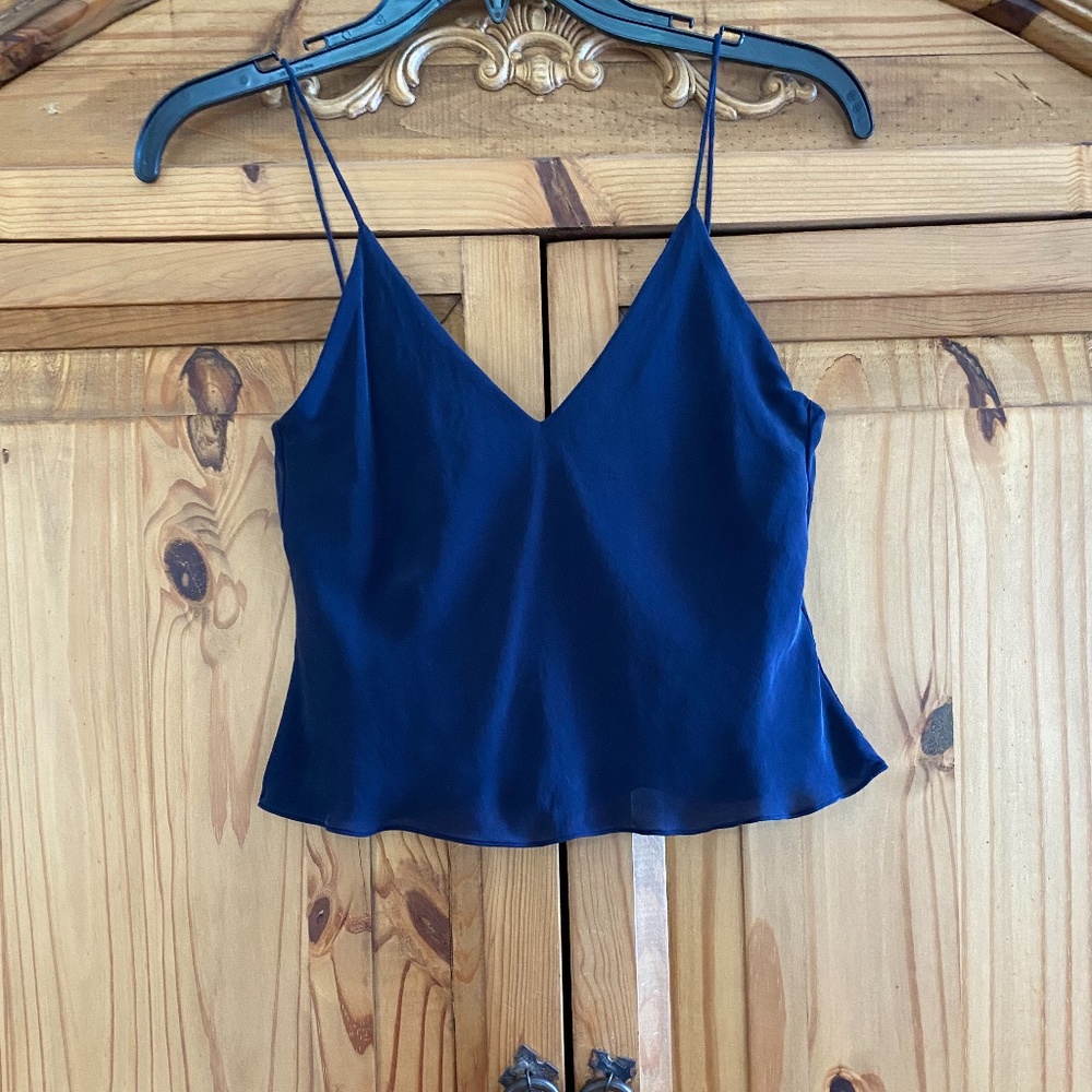 100% silk Ralph Lauren indigo camisole